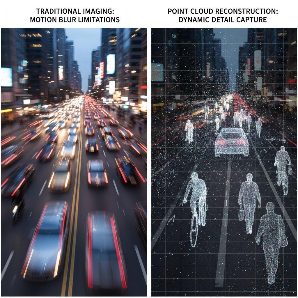 Reconstrucción de nubes de puntos: mejora de la detección de movimiento y el mapeo 3D.