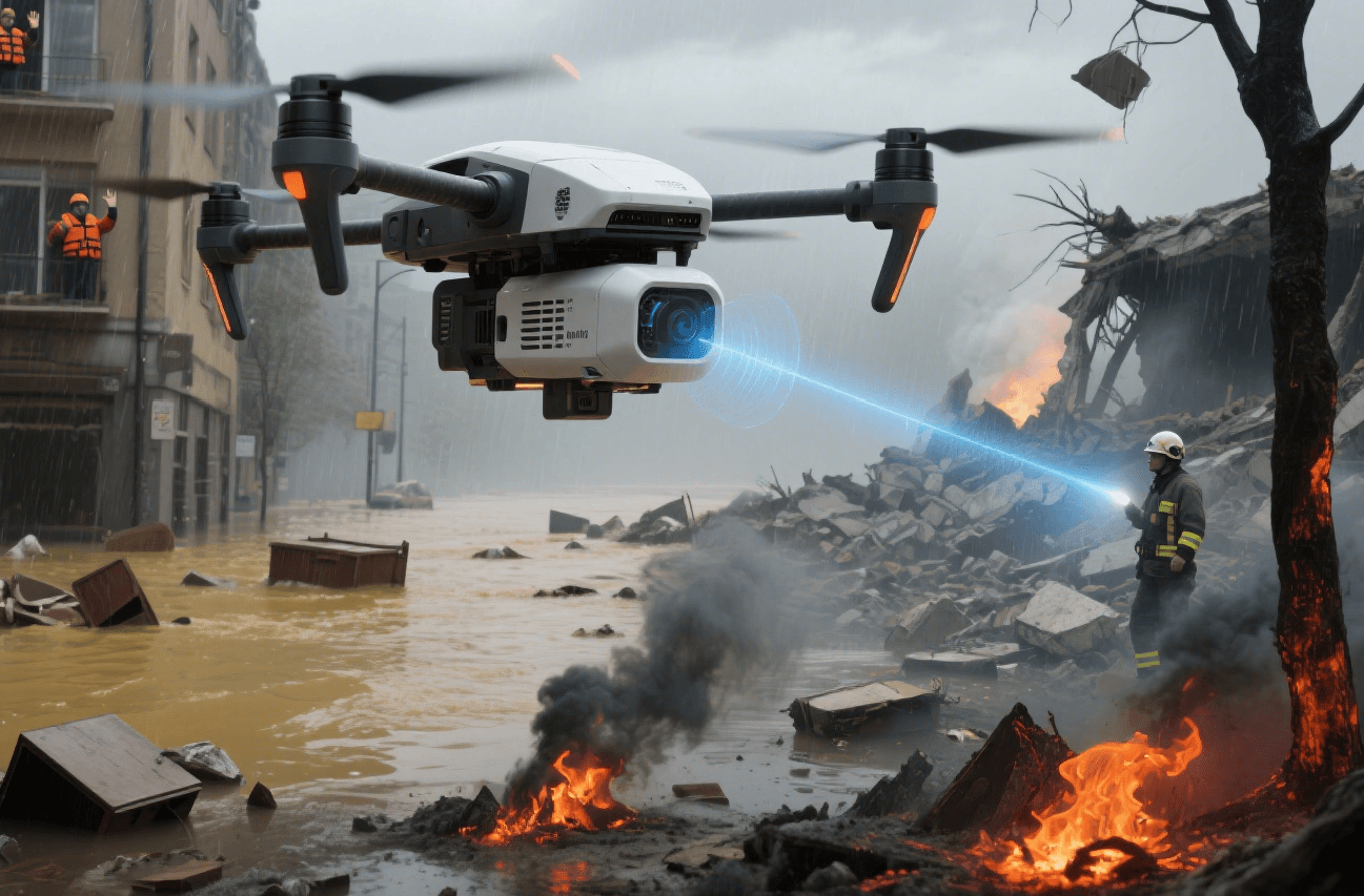 災害監視ドローンにおけるミリ波レーダー：安全性と効率性の向上