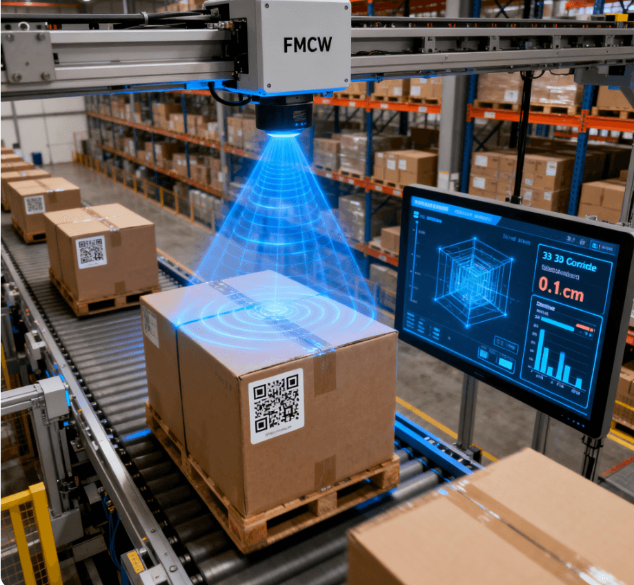 ¿Cómo puede el radar FMCW lograr una precisión subcentimétrica en aplicaciones industriales?